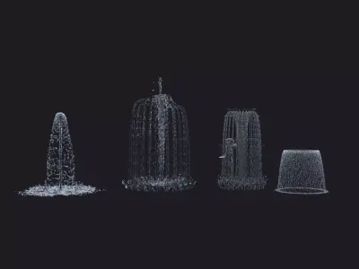 Wall Fountains cascade 3D model