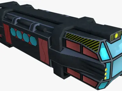 Space shuttle Low-poly 3D model