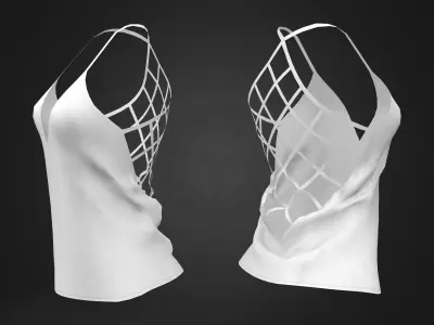 Criss-Cross Camisole Low-poly 3D model