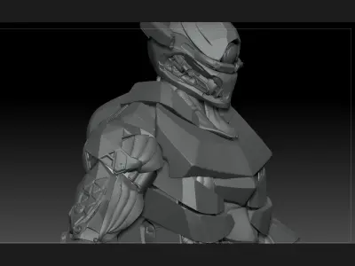 Cyborg Soldier V2 highpoly Zbrush 4r7 3D model