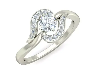 Women Ring  Render 3dm STL OBJ FBX Details 3D print model 67
