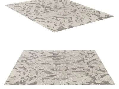TARIK HAND-KNOTTED WOOL RUG 3D model