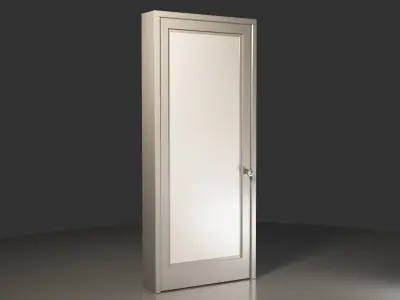 Free door and doorhandle with metarials Free 3D model