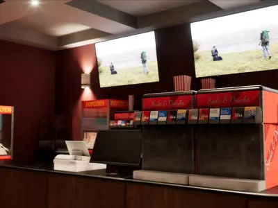 Movie Theater Pack - A movie theater environment Low-poly 3D model