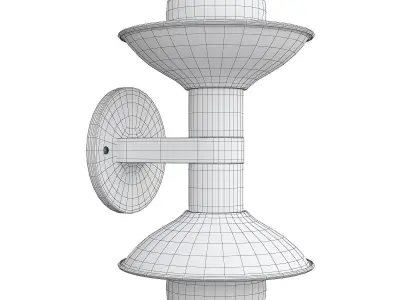 CRAWFORD DOUBLE WALL SCONCE Low-poly 3D model