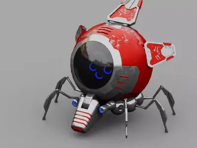 Bug Robot rigged character 3D model