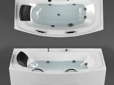 bathtub 01 Low-poly 3D model