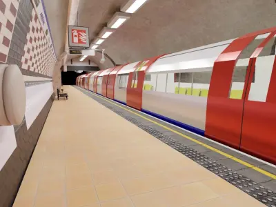 London Subway Station 3D model