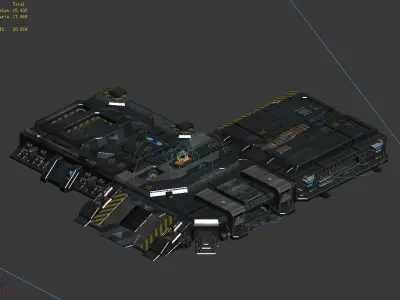 Spacecraft - Ground Platform 05 3D model