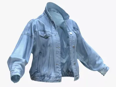 Denim Jacket 183 - All MH Bodies - UE5 Skeletons - Rigged Low-poly 3D model