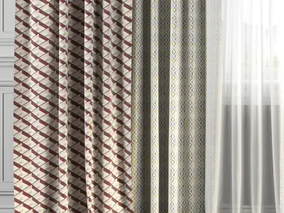 Curtain Set 170 3D model