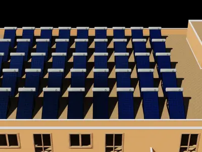 Residential city building  3D model Low-poly 3D model