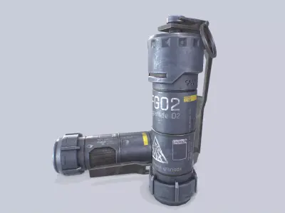 Scifi grenade Low-poly 3D model
