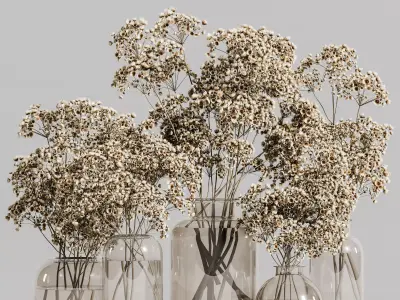 plants bouquet vase 33  3D model