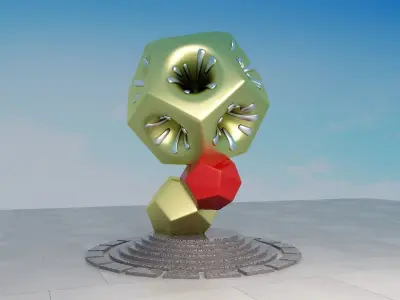 Abnormity   sculpture Classic life culture symbol of the city  3D model