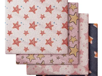 Kids Carpet Set 31 3D model
