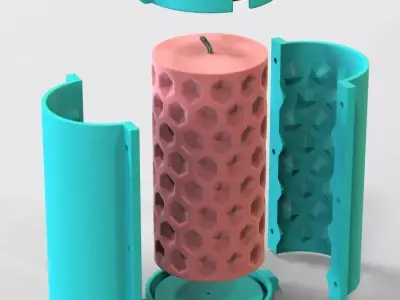 Beeswax Candle 110mm 3D print model