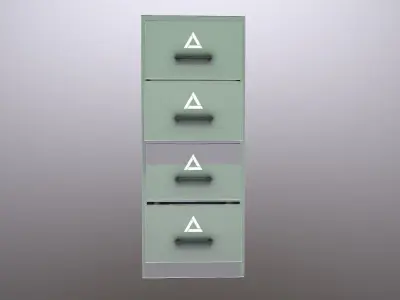 Futuristic Filling Cabinet Low-poly 3D model