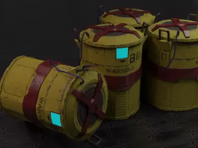Sci-Fi Barrel  Low-poly 3D model by VladShalimov