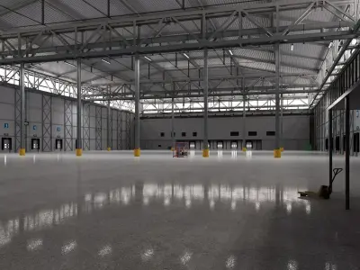 Warehouse Logistic 10 interior and exterior 3D model