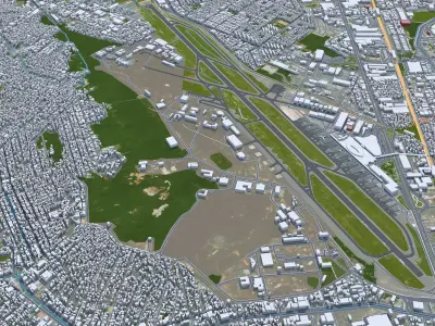 Recife Brazil 30km Low-poly 3D model