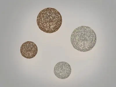 Luminous Vine Light Balls - 2 Colors 2 Sizes Low-poly 3D model