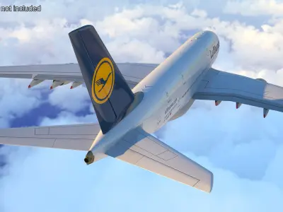  Lufthansa Airbus A380 Rigged 