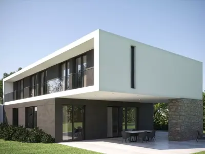 Exterior House Scene 8 Day Dusk 3D model