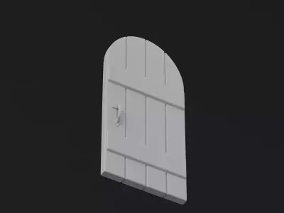 Medieval Door Arched 02 3D print model