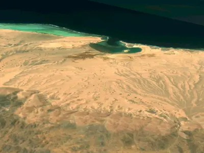 NEOM city topography Saudi Arabia - tile n26 e35 3D model