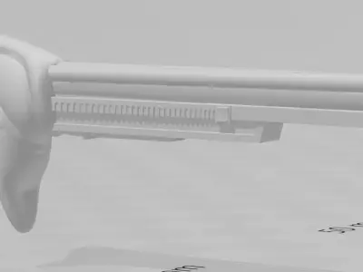 Rifle butt stock designed for the DST Klingon Disruptor Rifle 3D print model