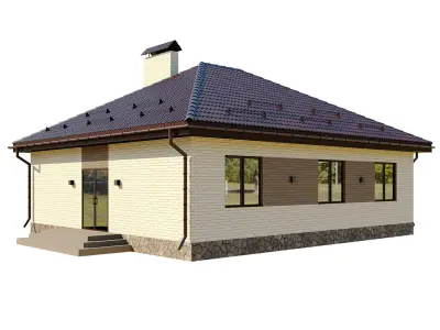 Cottage 5 house plans for house 3D model