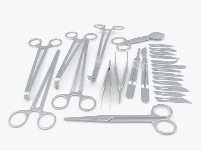 Medical - Surgical Instruments Set 3D model