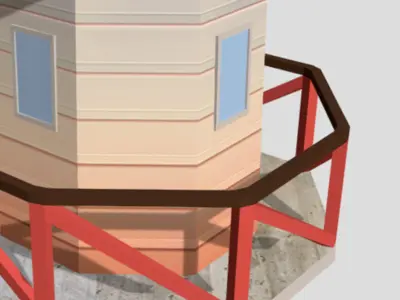 Lighthouse - Low-poly PBR Model Low-poly 3D model