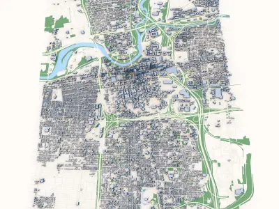 Columbus City Ohio United States 3D model