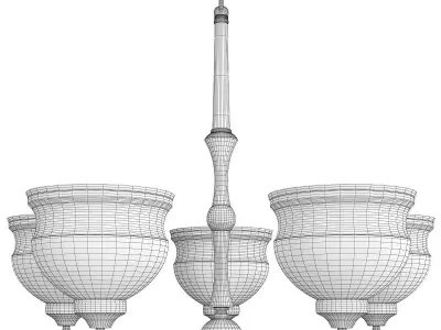  Z Lite Sterling Collection 5 Light Chandelie Low-poly 3D model