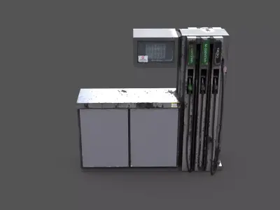Modern Gasoline Pump EU Wear Low-poly 3D model