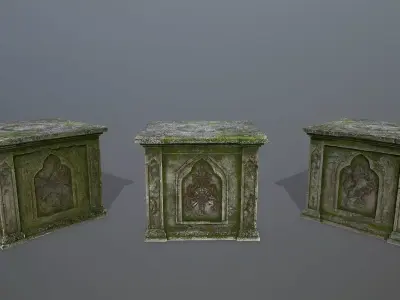 column  Low-poly 3D model