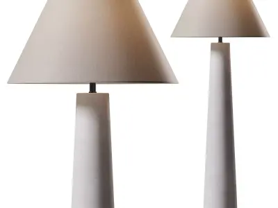 POLAR WHITE CEMENT FLOOR LAMP 3D model