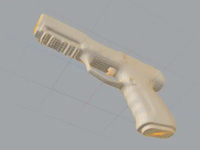 Sci-Fi Low Poly Gun 3D model purchase