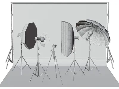 Photo Studio Kit BLENDER 3D Model Cycles 3D model