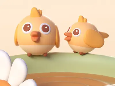 Coffee house owned by kittens 3D model