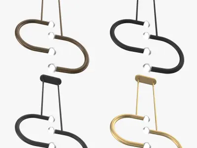 Bower Double Pendant C Lights 3D model