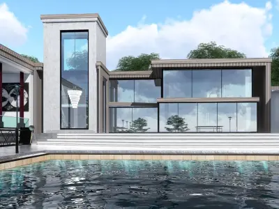 Villa 1 -Villa ONE Low-poly 3D model