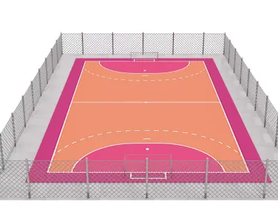 Handball Court 3D model purchase
