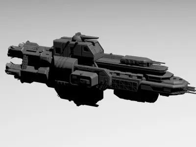 Expanse UNN Nathan Hale Leonidas-Class Battleship 3D print model
