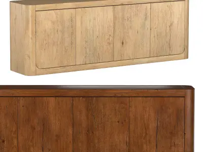 OSLO PANEL 4-DOOR MEDIA CONSOLE 3D model