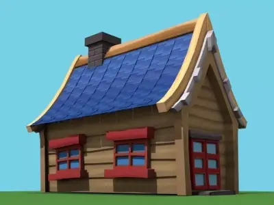 Cartoon Cottage 3D model
