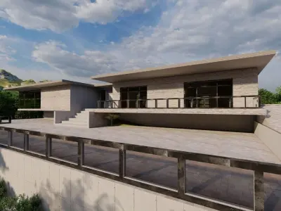 Casa Scene-villa-modern house 3D model 88