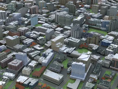 City 88 Low-poly 3D model